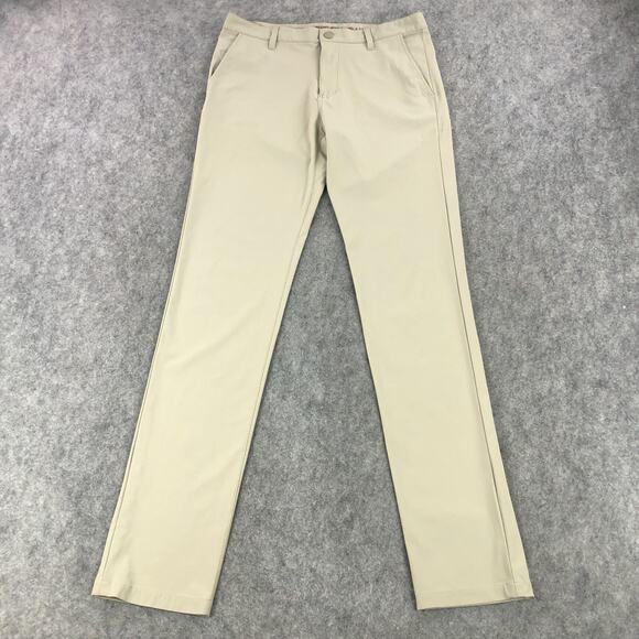 Rhone City Pants Mens 32T Beige Chino Straight Mid Rise Reflective Style COS-181 - Picture 1 of 16